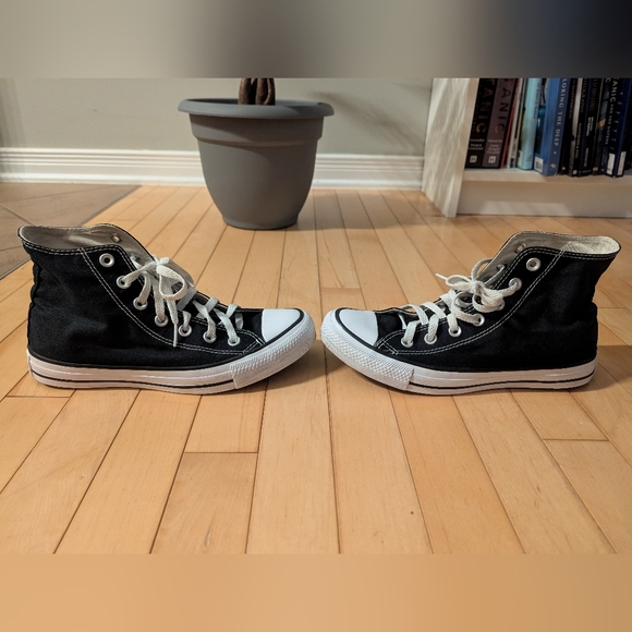 Vintage Converse All Star Chuck taylor High Top Black Sneakers SZ 37 (8 US) - Picture 9 of 14
